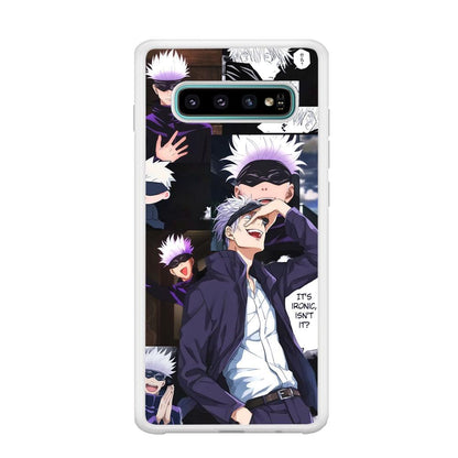 Jujutsu Kaisen Gojo Thinks Ironic Samsung Galaxy S10 Plus Case-Oxvistore