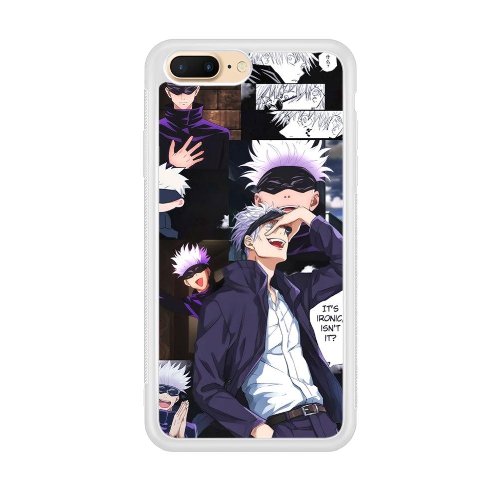 Jujutsu Kaisen Gojo Thinks Ironic iPhone 8 Plus Case-Oxvistore