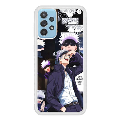 Jujutsu Kaisen Gojo Thinks Ironic Samsung Galaxy A72 Case-Oxvistore