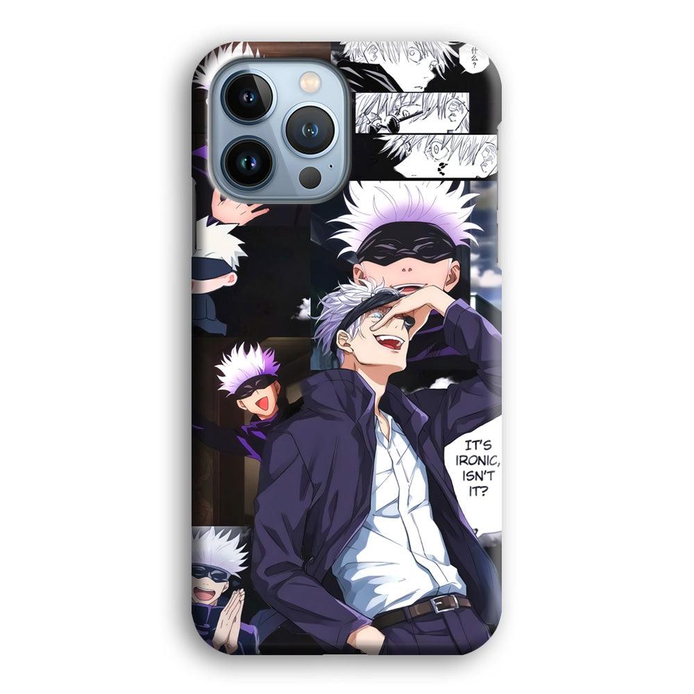 Jujutsu Kaisen Gojo Thinks Ironic iPhone 13 Pro Case-Oxvistore