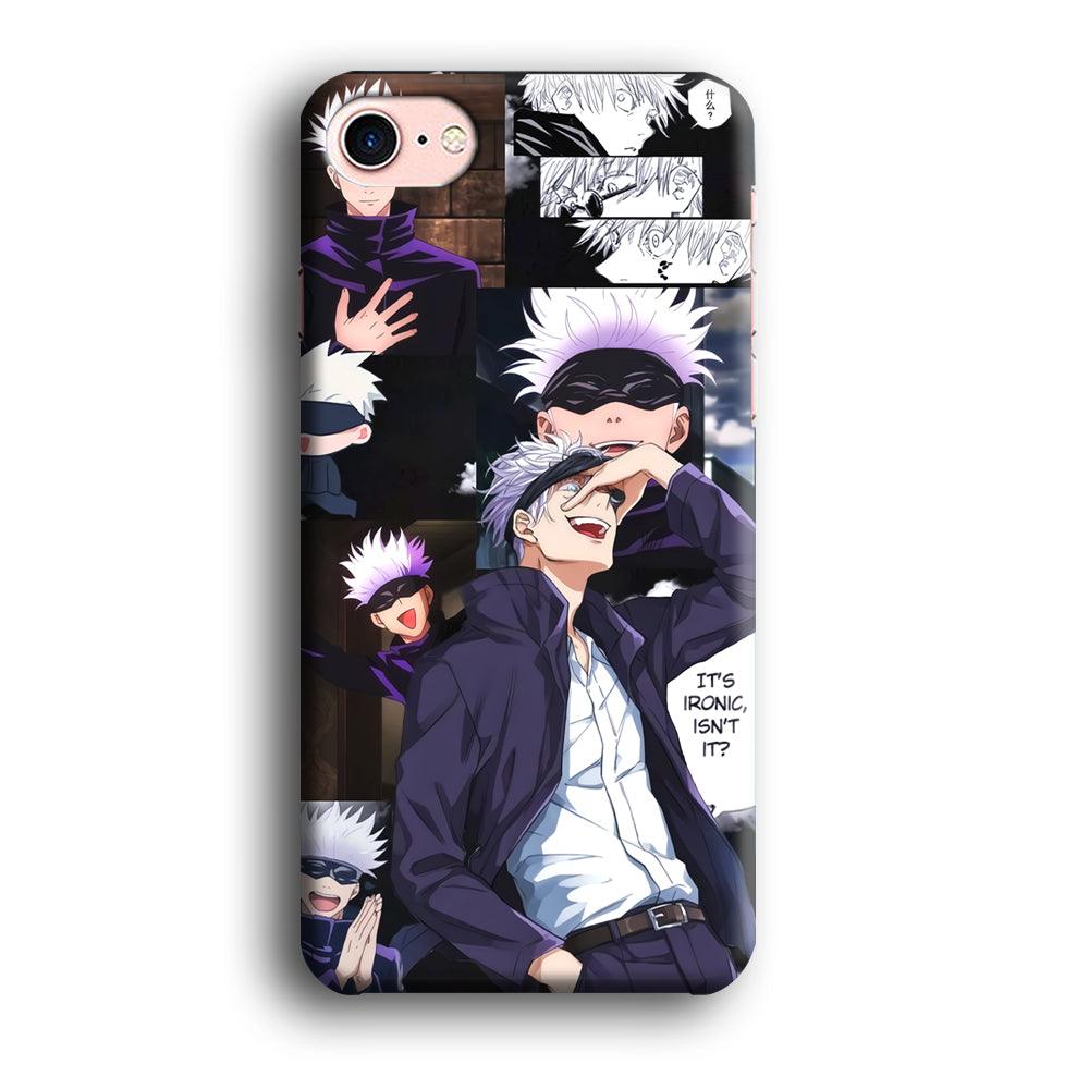 Jujutsu Kaisen Gojo Thinks Ironic iPhone 8 Case-Oxvistore