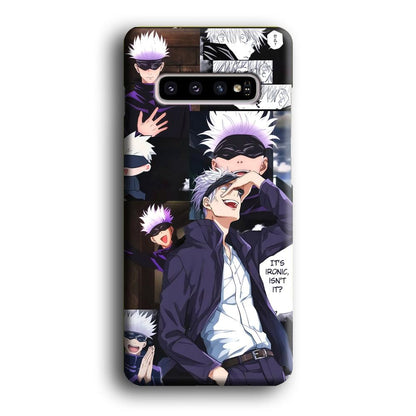 Jujutsu Kaisen Gojo Thinks Ironic Samsung Galaxy S10 Plus Case-Oxvistore