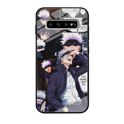 Jujutsu Kaisen Gojo Thinks Ironic Samsung Galaxy S10 Plus Case-Oxvistore