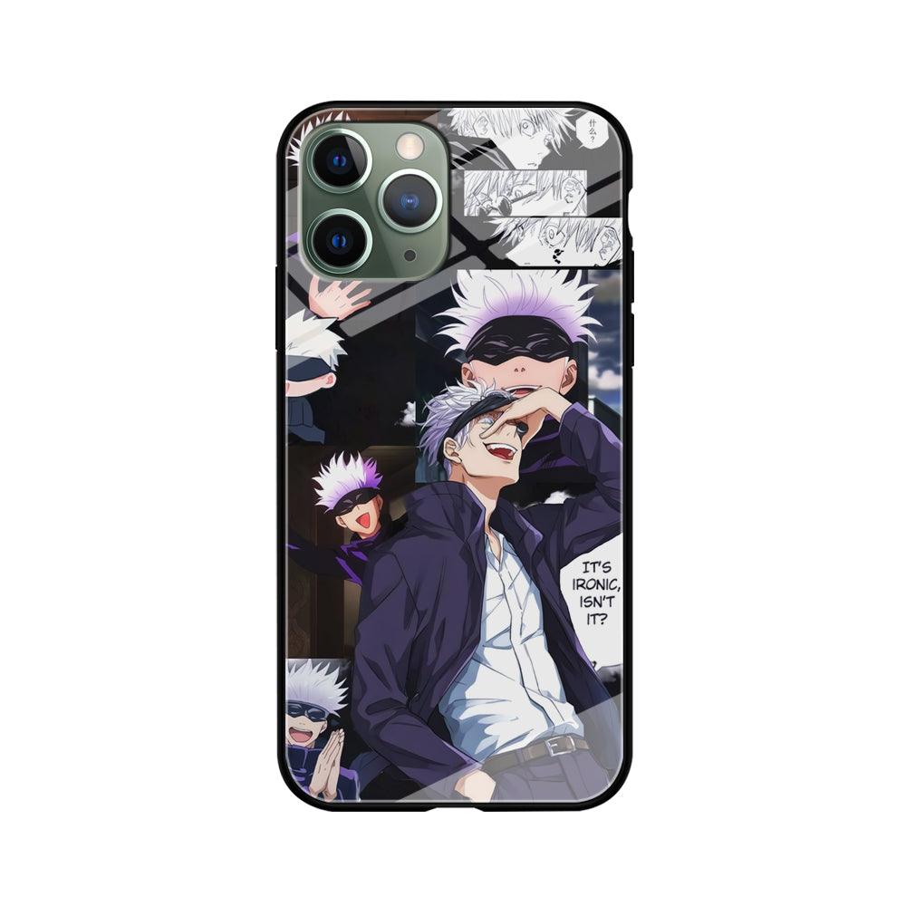 Jujutsu Kaisen Gojo Thinks Ironic iPhone 11 Pro Case-Oxvistore