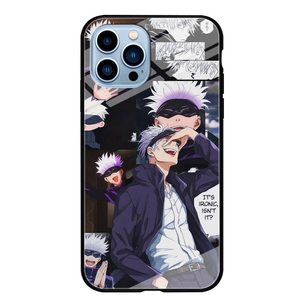 Jujutsu Kaisen Gojo Thinks Ironic iPhone 15 Pro Max Case-Oxvistore