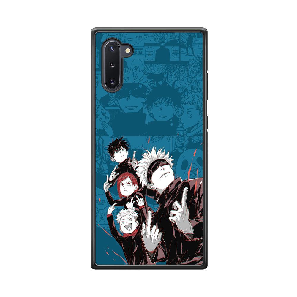 Jujutsu Kaisen Joking with Friends Samsung Galaxy Note 10 Case-Rubber Black (2D Case)-Oxvistore