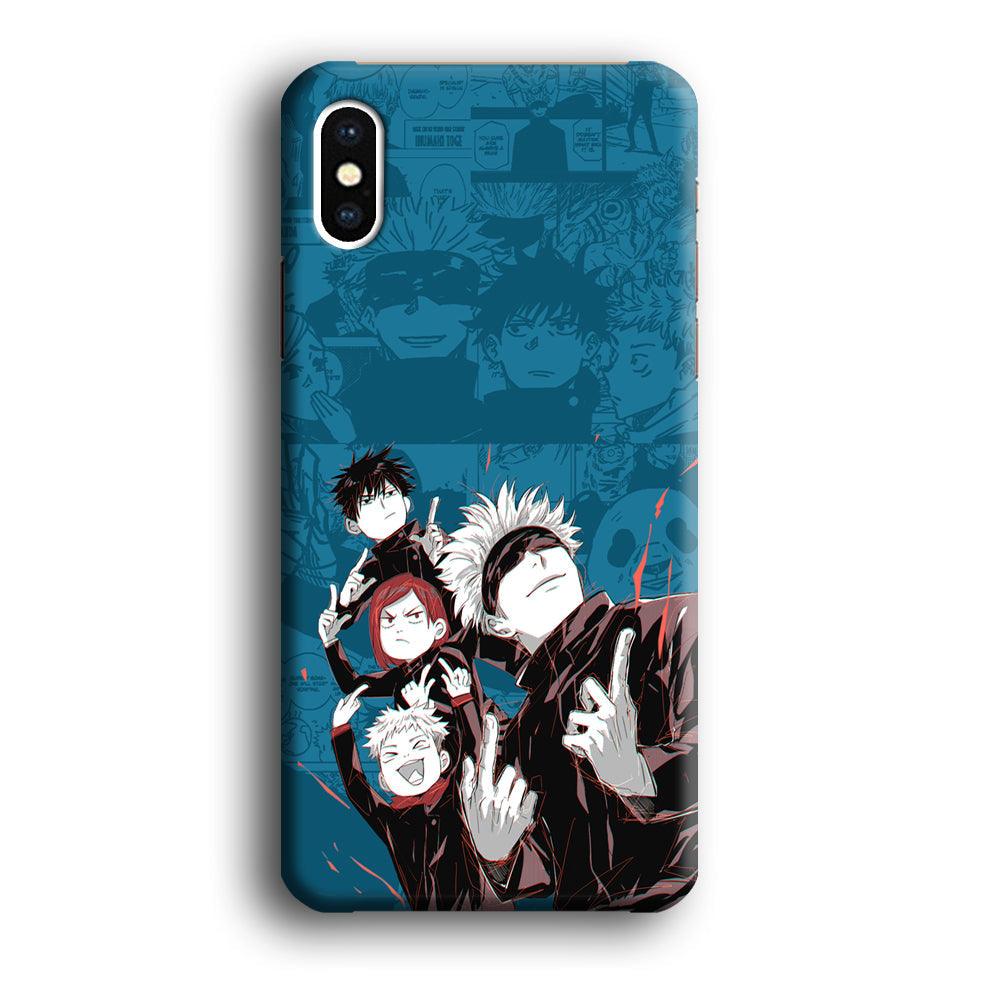 Jujutsu Kaisen Joking with Friends iPhone X Case-Oxvistore