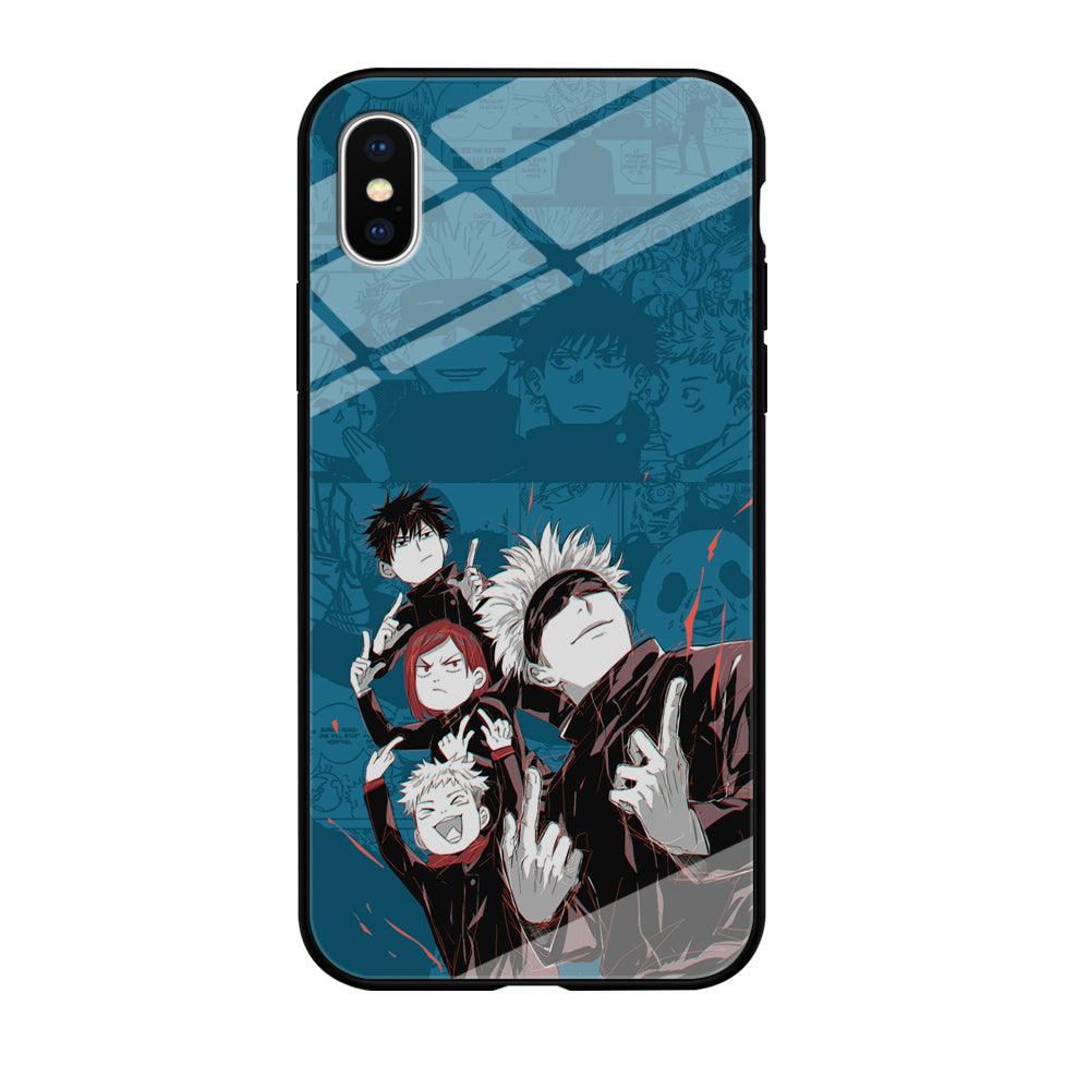 Jujutsu Kaisen Joking with Friends iPhone X Case-Oxvistore