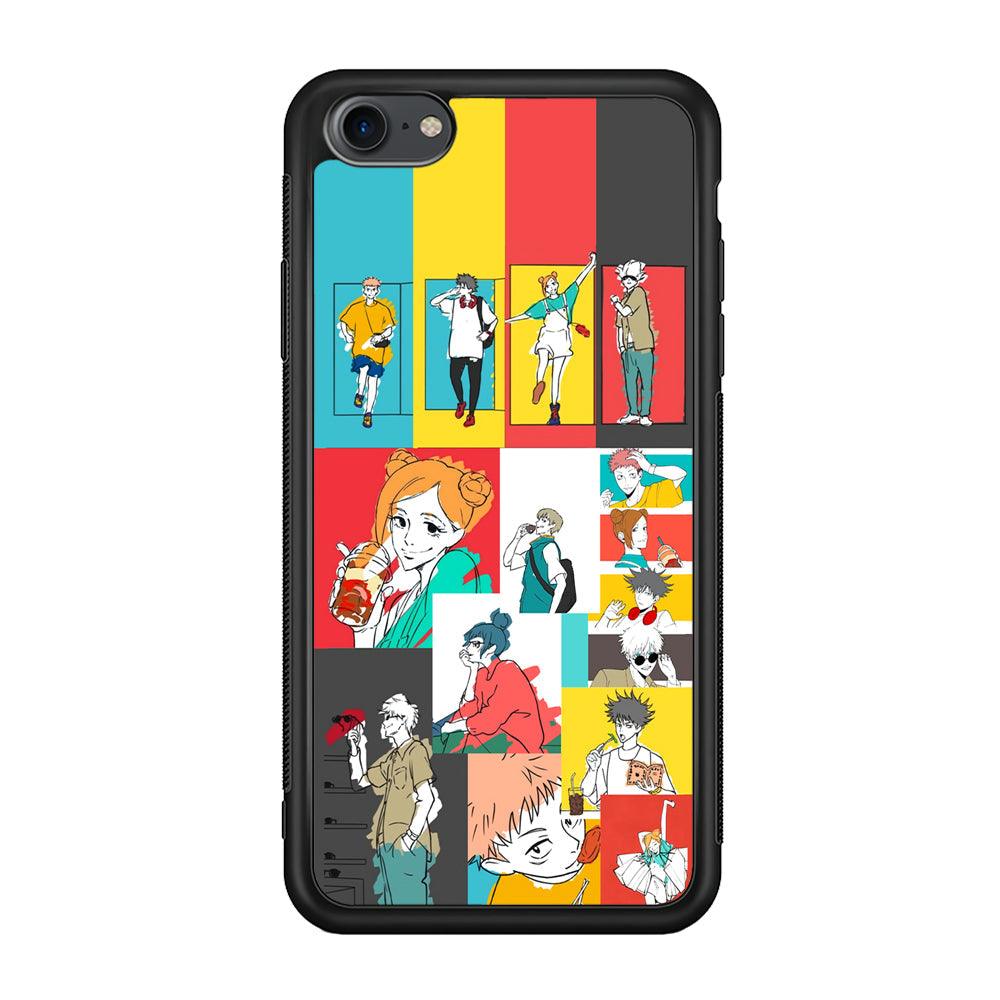 Jujutsu Kaisen Joy of Young People iPhone 7 Case-Rubber Black (2D Case)-Oxvistore