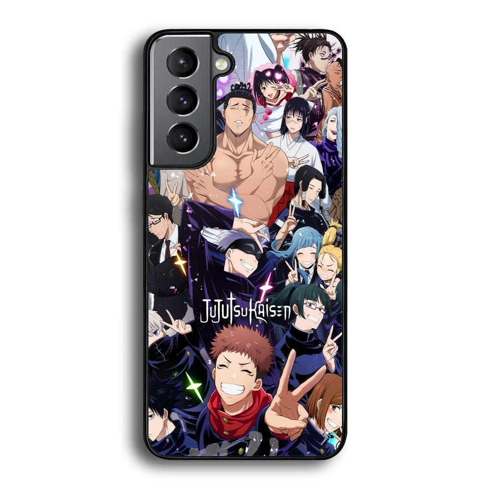 Jujutsu Kaisen Peace for Victory Samsung Galaxy S24 Case-Rubber Black (2D Case)-Oxvistore