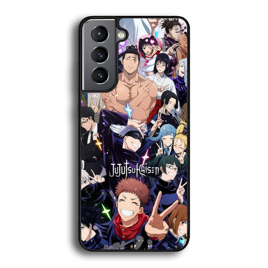 Jujutsu Kaisen Peace for Victory Samsung Galaxy S24 Case-Rubber Black (2D Case)-Oxvistore