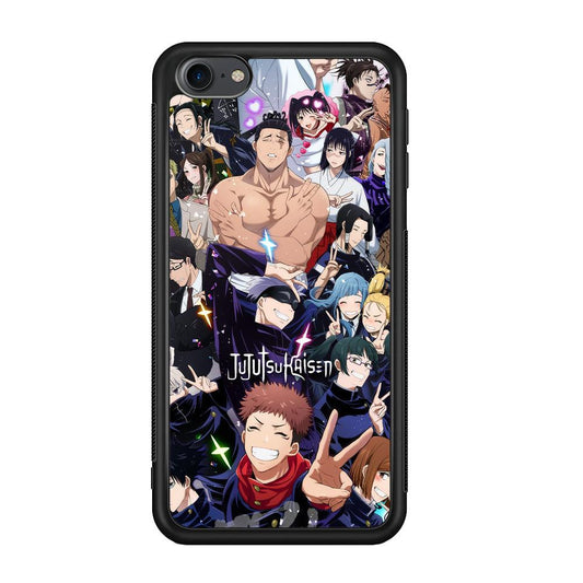 Jujutsu Kaisen Peace for Victory iPod Touch 6 Case-Rubber Black (2D Case)-Oxvistore