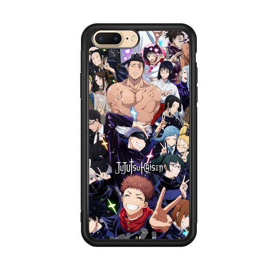 Jujutsu Kaisen Peace for Victory iPhone 7 Plus Case-Rubber Black (2D Case)-Oxvistore