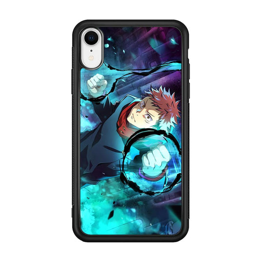 Jujutsu Kaisen Sukuna Release The Curse iPhone XR Case-Rubber Black (2D Case)-Oxvistore