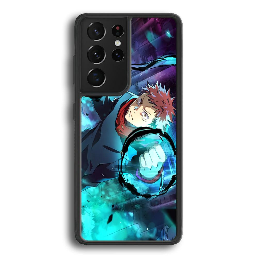 Jujutsu Kaisen Sukuna Release The Curse Samsung Galaxy S24 Ultra Case-Rubber Black (2D Case)-Oxvistore