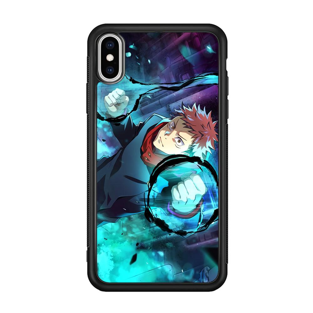 Jujutsu Kaisen Sukuna Release The Curse iPhone XS Case-Rubber Black (2D Case)-Oxvistore