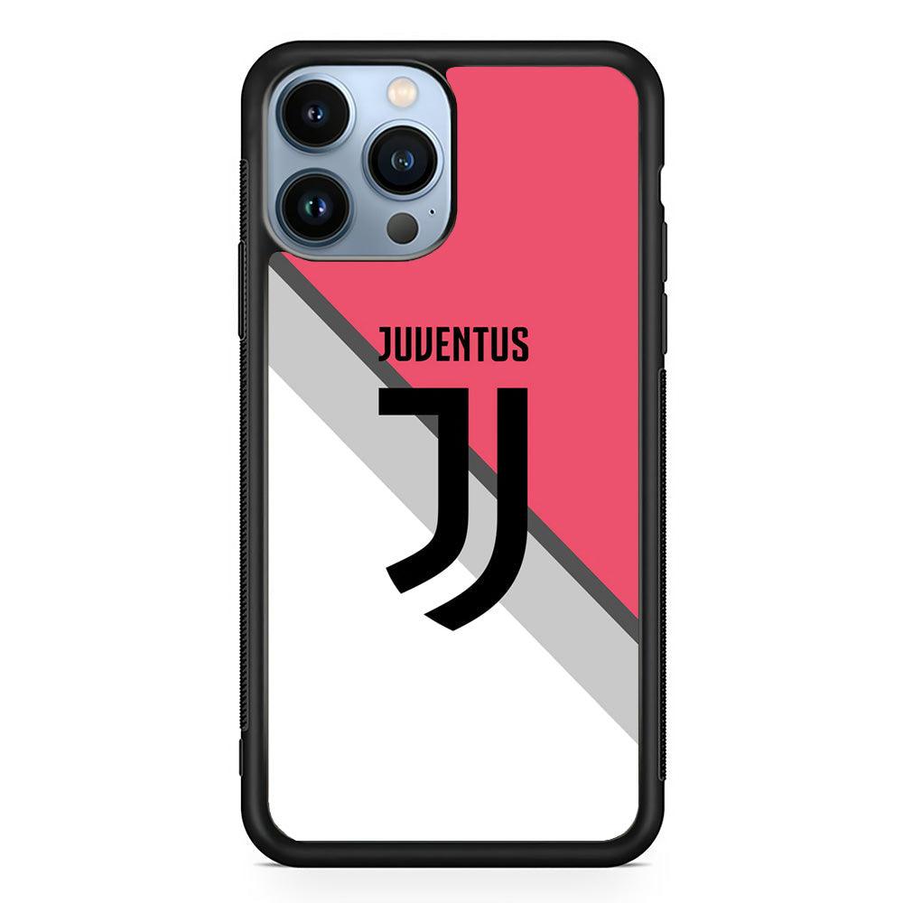 Juventus Pink Jersey iPhone 14 Pro Max Case-Rubber White (2D Case)-Oxvistore