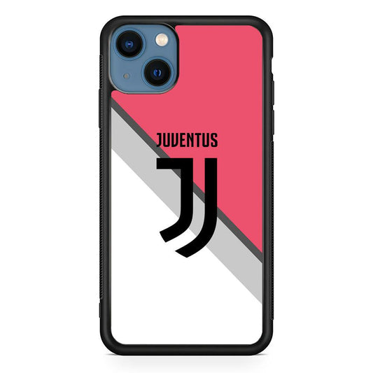 Juventus Pink Jersey iPhone 14 Case-Rubber White (2D Case)-Oxvistore