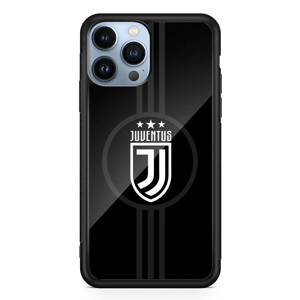 Juventus Shine on Black iPhone 13 Pro Max Case-Rubber Black (2D Case)-Oxvistore