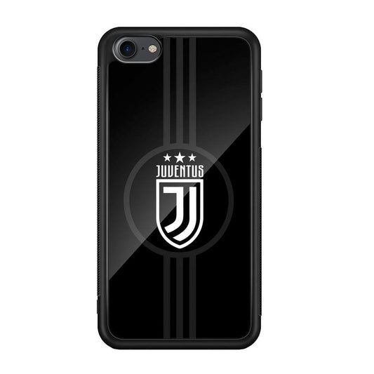 Juventus Shine on Black iPod Touch 6 Case-Rubber Black (2D Case)-Oxvistore