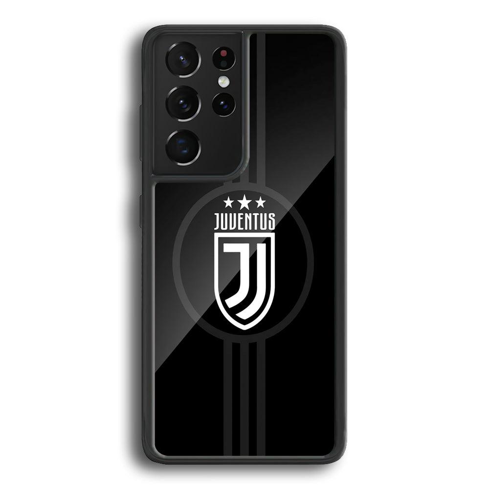Juventus Shine on Black Samsung Galaxy S24 Ultra Case-Rubber Black (2D Case)-Oxvistore