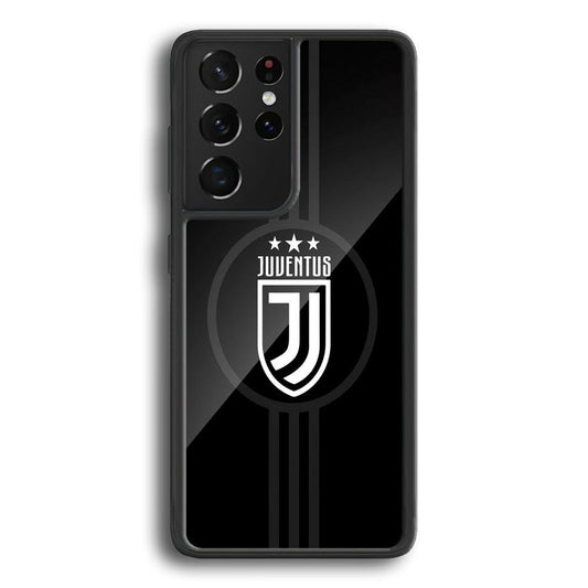 Juventus Shine on Black Samsung Galaxy S24 Ultra Case-Rubber Black (2D Case)-Oxvistore
