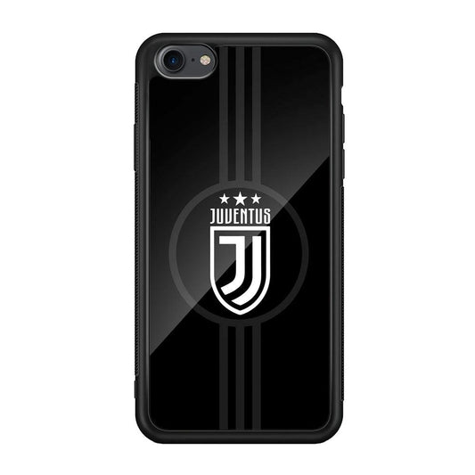 Juventus Shine on Black iPhone 7 Case-Rubber Black (2D Case)-Oxvistore