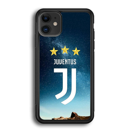 Juventus Star in The Sky iPhone 11 Case-Rubber Black (2D Case)-Oxvistore