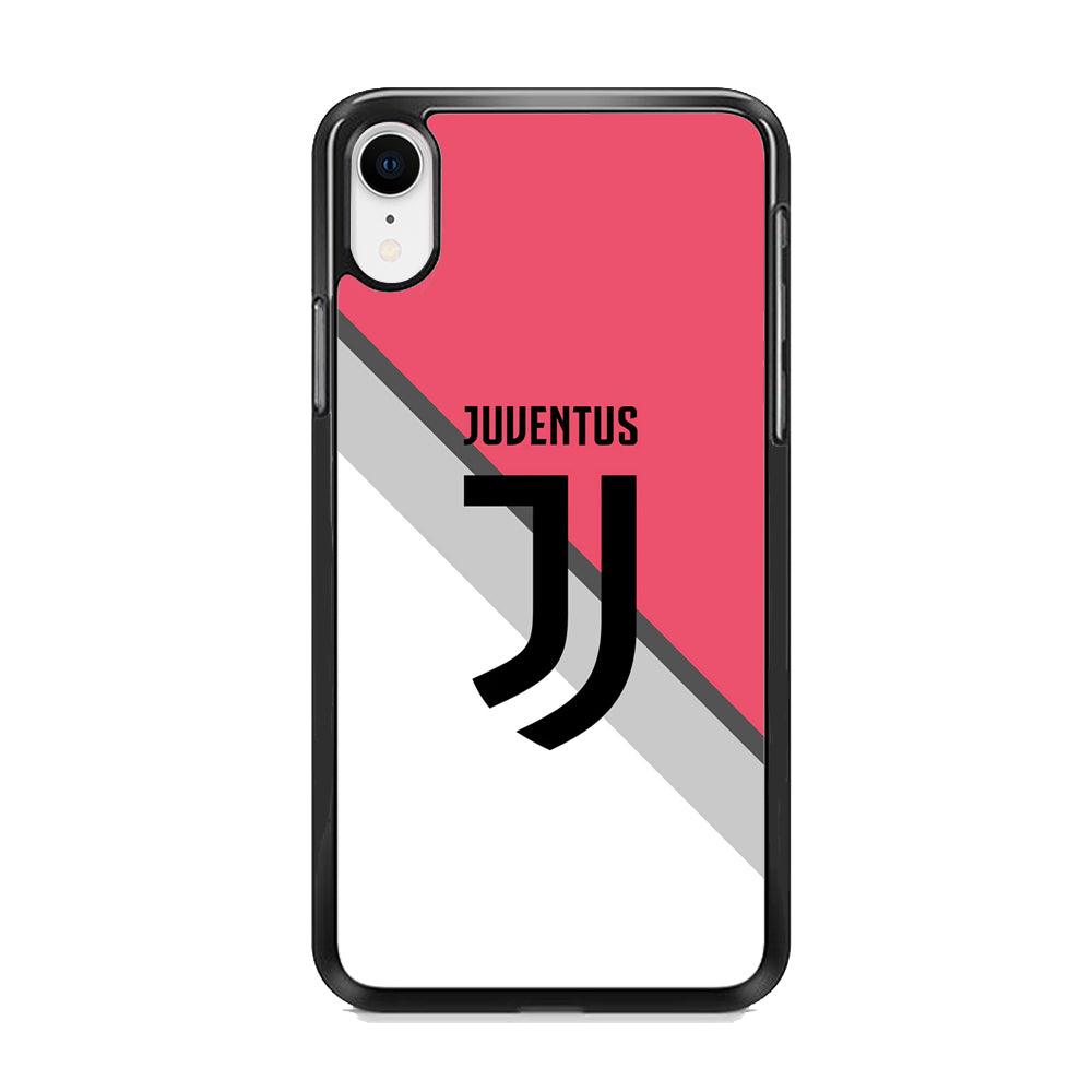Juventus Pink Jersey iPhone XR Case-Rubber Black (2D Case)-Oxvistore