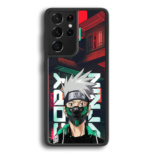 Kakashi The Ultimate Copy Jutsu Samsung Galaxy S21 Ultra Case-Rubber Black (2D Case)-Oxvistore