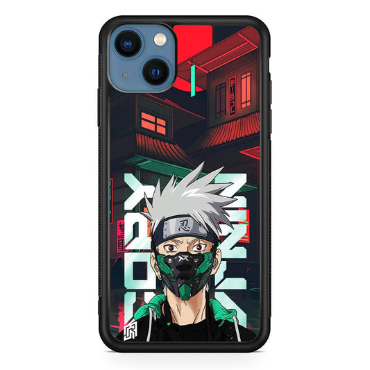 Kakashi The Ultimate Copy Jutsu iPhone 14 Case-Rubber Black (2D Case)-Oxvistore