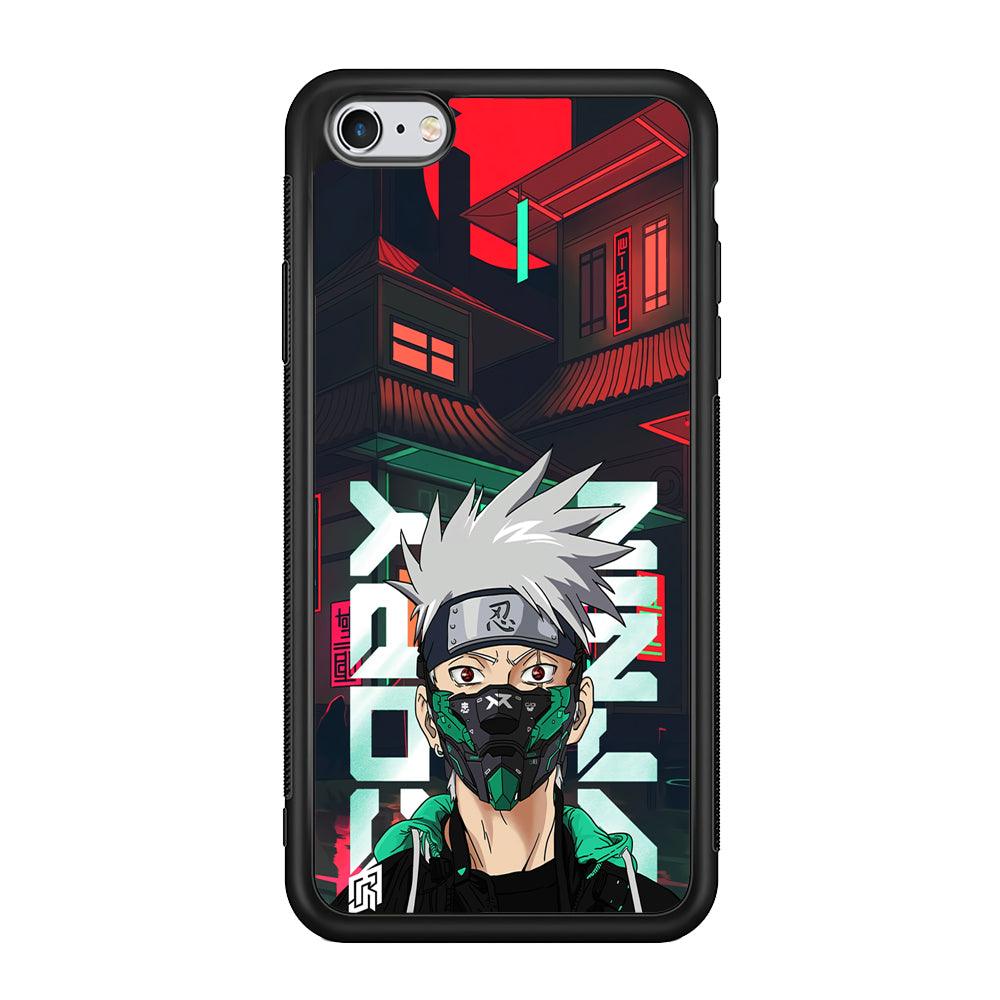 Kakashi The Ultimate Copy Jutsu iPhone 6 Plus | 6s Plus Case-Rubber Black (2D Case)-Oxvistore