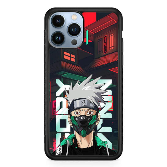 Kakashi The Ultimate Copy Jutsu iPhone 14 Pro Case-Rubber Black (2D Case)-Oxvistore