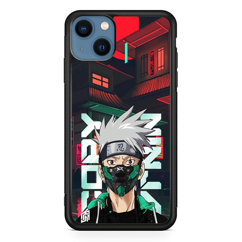 Kakashi The Ultimate Copy Jutsu iPhone 14 Plus Case-Rubber Black (2D Case)-Oxvistore
