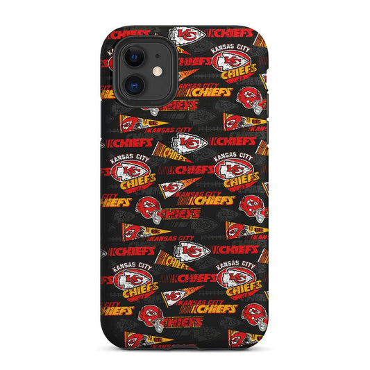 Kansas City Chiefs Patterns 2 in 1 Tough Phone Case-Oxvistore