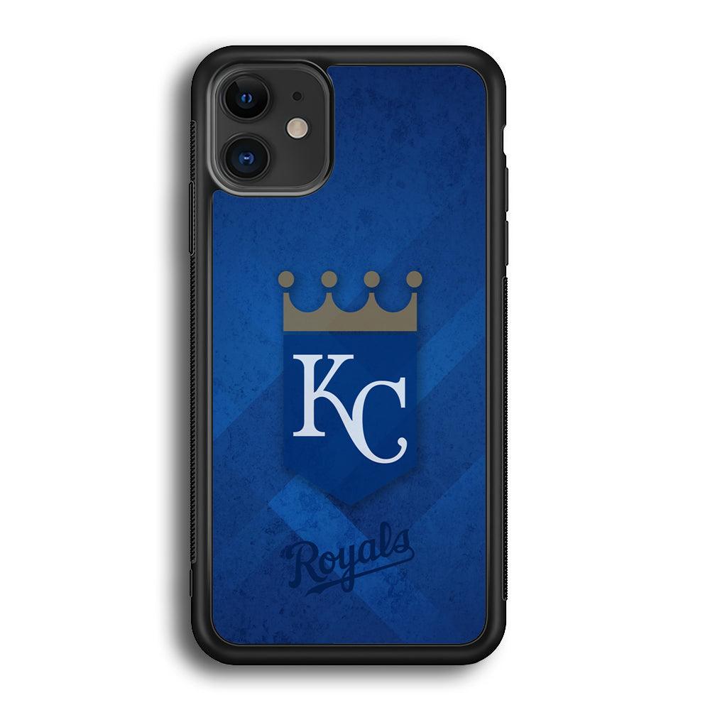Kansas City Royals The Golden Crown iPhone 11 Case-Rubber Black (2D Case)-Oxvistore