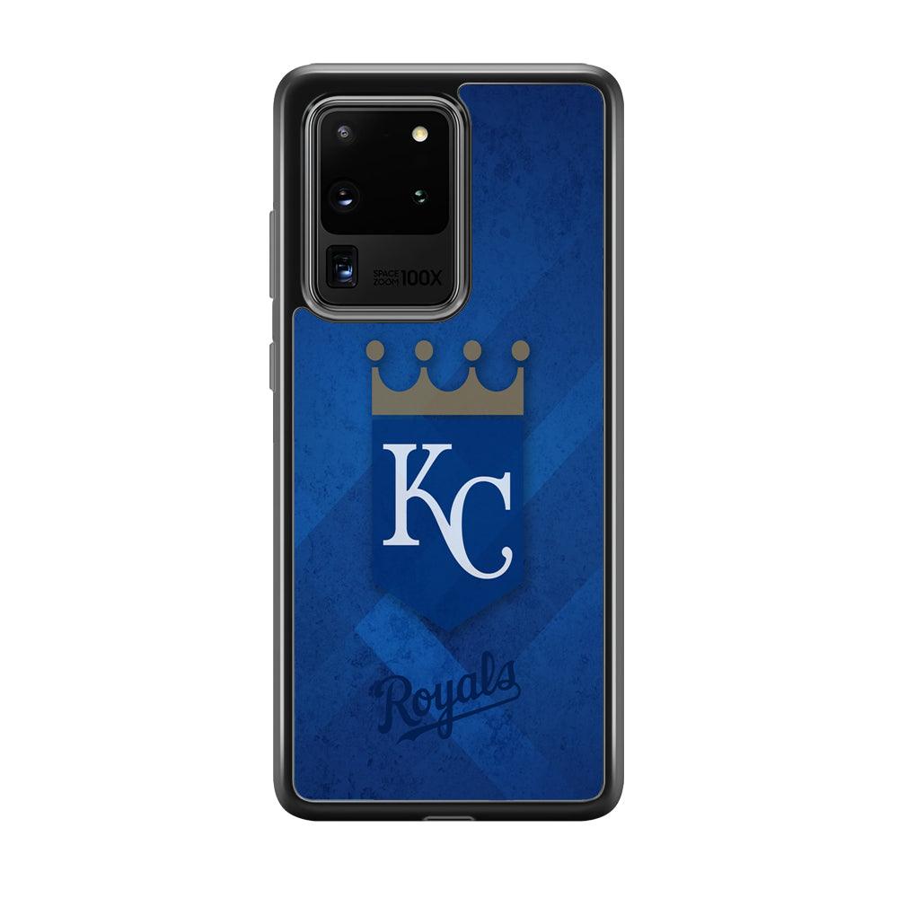 Kansas City Royals The Golden Crown Samsung Galaxy S20 Ultra Case-Rubber Black (2D Case)-Oxvistore