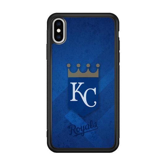 Kansas City Royals The Golden Crown iPhone XS Case-Rubber Black (2D Case)-Oxvistore