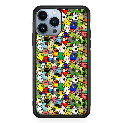 Kawaii Birds Pattern 2D Rubber Phone Case