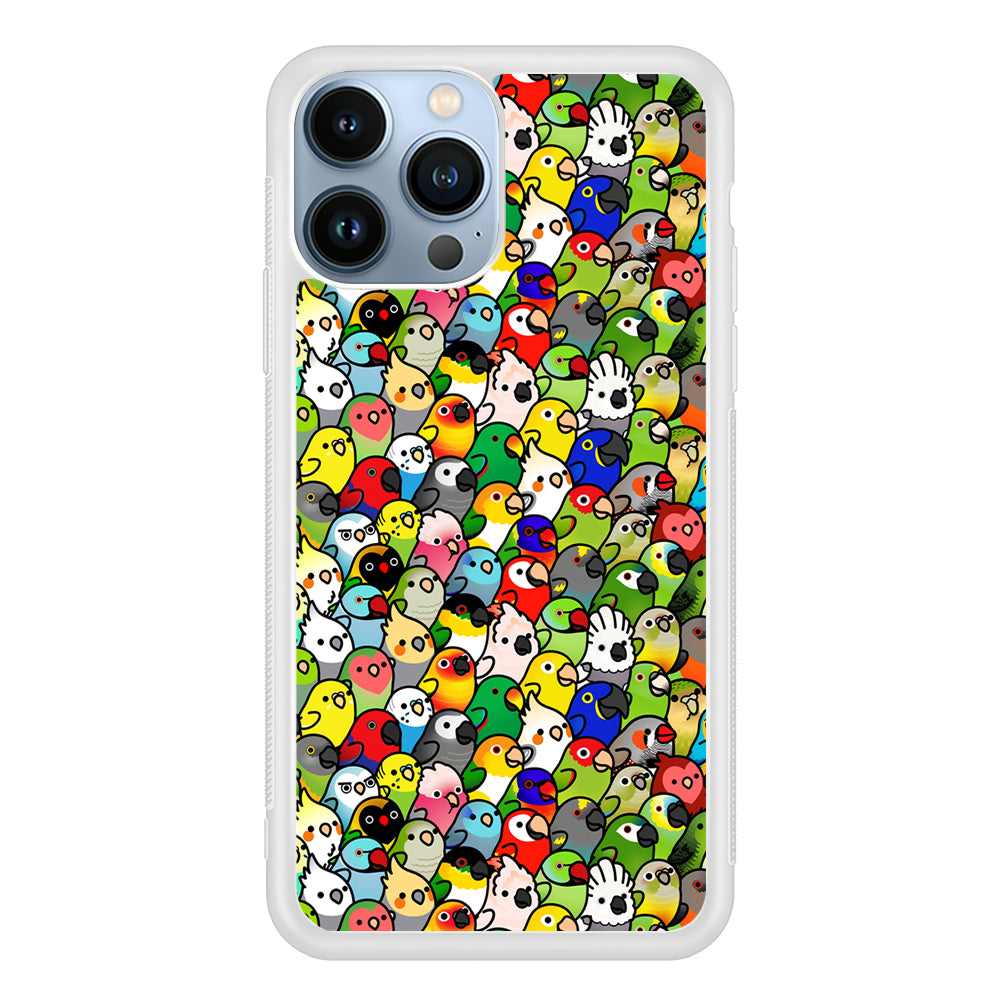 Kawaii Birds Pattern 2D Rubber Phone Case