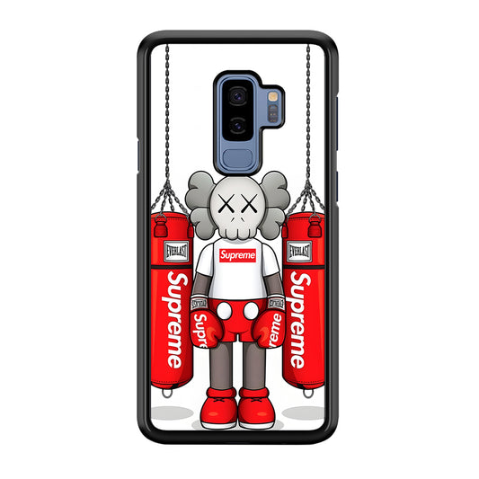 Kaws X Supreme Boxing Hypebeast Samsung Galaxy S9 Plus Case-Rubber Black (2D Case)-Oxvistore
