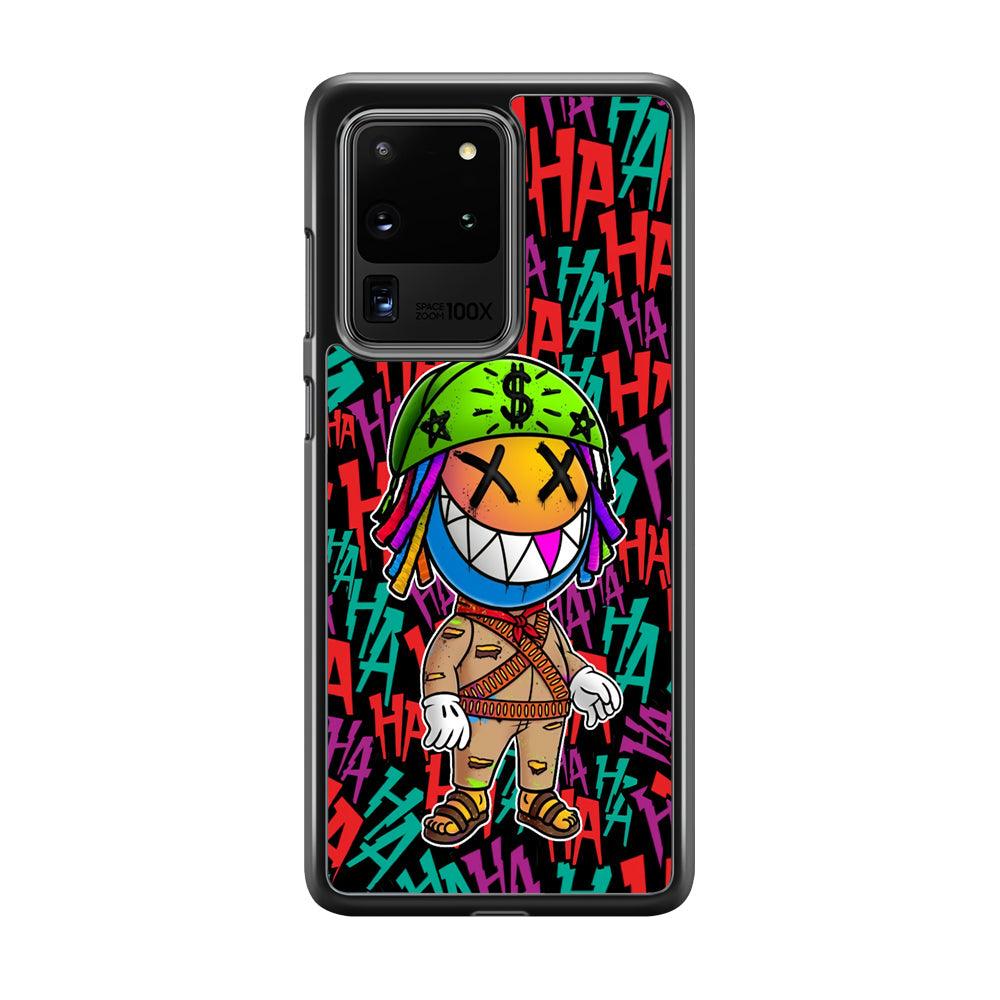 Keep Smiling Whatever The Case Samsung Galaxy S20 Ultra Case-Rubber White (2D Case)-Oxvistore