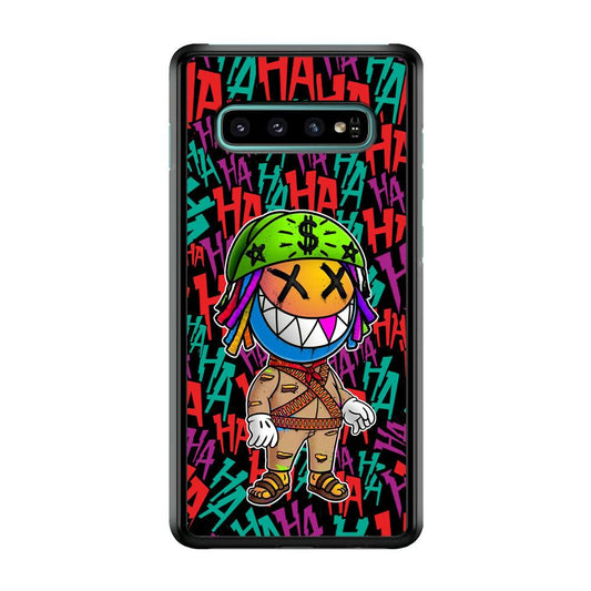 Keep Smiling Whatever The Case Samsung Galaxy S10 Case-Rubber White (2D Case)-Oxvistore