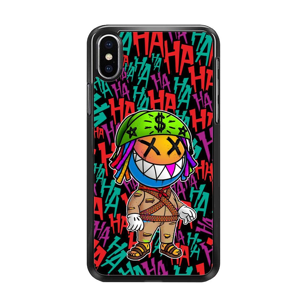 Keep Smiling Whatever The Case iPhone X Case-Rubber Black (2D Case)-Oxvistore