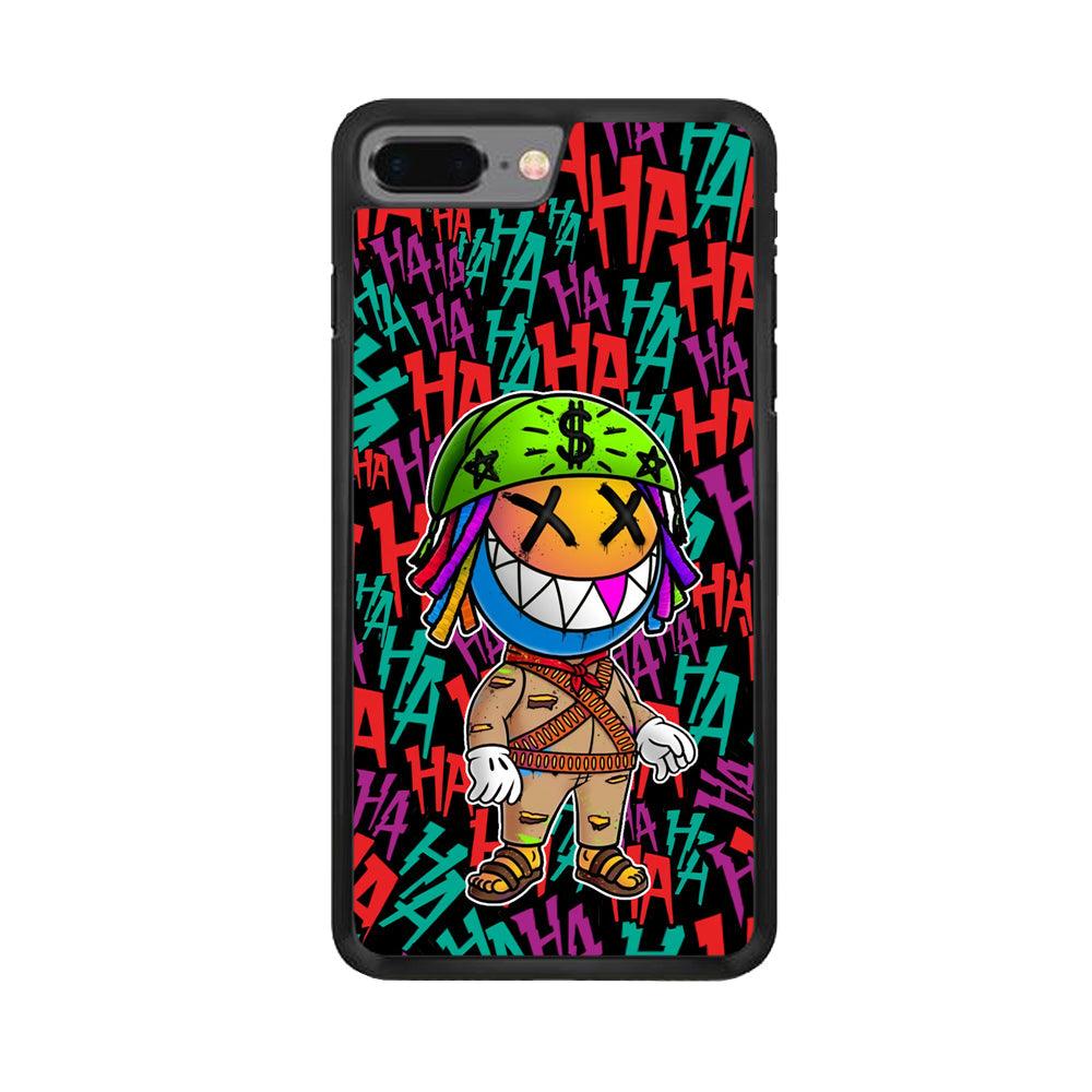 Keep Smiling Whatever The Case iPhone 8 Plus Case-Rubber Black (2D Case)-Oxvistore