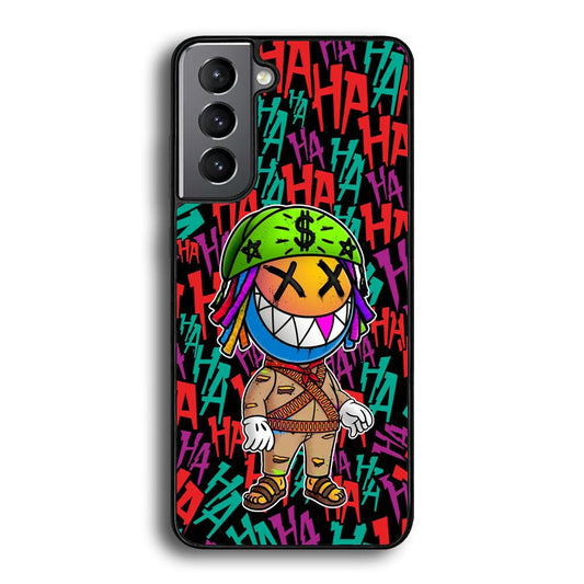 Keep Smiling Whatever The Case Samsung Galaxy S22 Case-Rubber White (2D Case)-Oxvistore