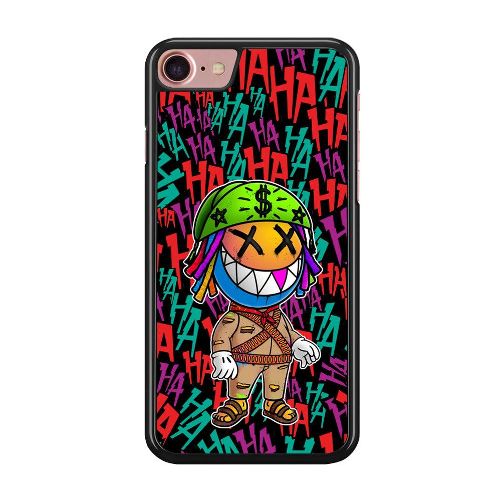 Keep Smiling Whatever The Case iPhone 8 Case-Rubber Black (2D Case)-Oxvistore