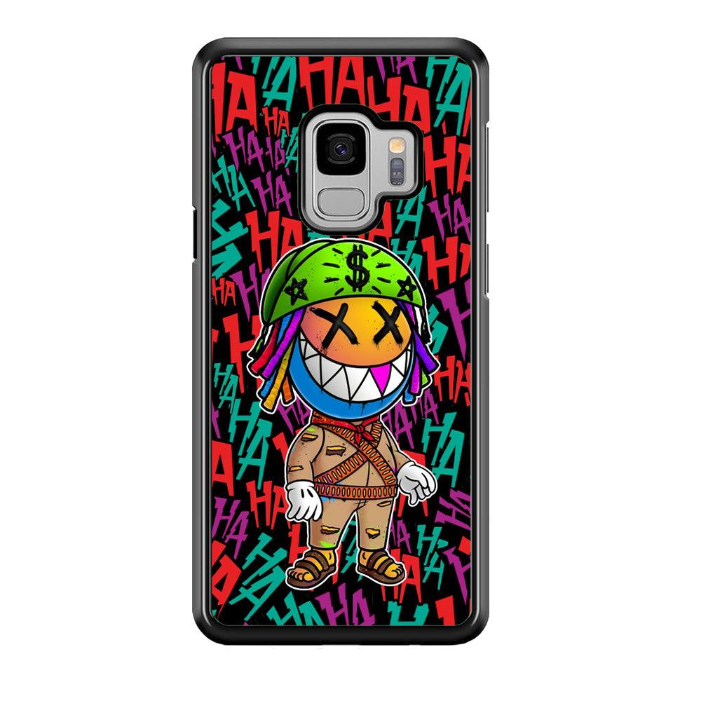 Keep Smiling Whatever The Case Samsung Galaxy S9 Case-Rubber Black (2D Case)-Oxvistore