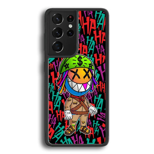 Keep Smiling Whatever The Case Samsung Galaxy S24 Ultra Case-Rubber White (2D Case)-Oxvistore