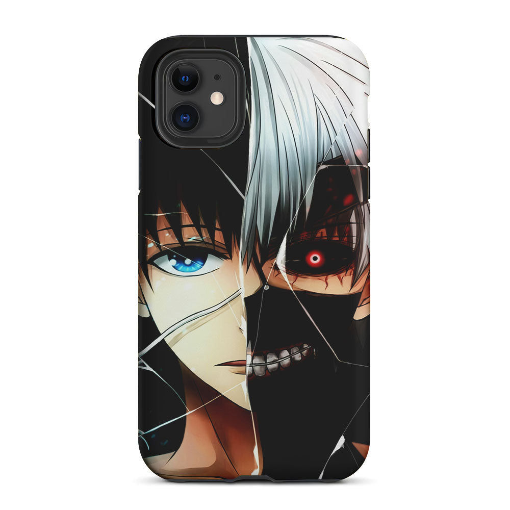 Ken Kaneki Tokyo Ghoul Face 2 in 1 Tough Phone Case